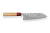 Couteau santoku japonais artisanal Yoshimi Kato 17cm SG2 Damascus cerisier