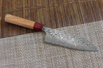 Couteau santoku japonais artisanal Yoshimi Kato 17cm SG2 Damascus cerisier