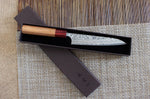 Couteau universel japonais artisanal Yoshimi Kato 15cm SG2 Damascus cerisier