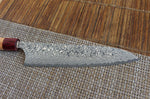 Couteau de chef japonais artisanal Yoshimi Kato 21cm VG10 Nickel Damascus cerisier