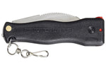 Couteau pliant à champignon Maserin noir 11cm + brosse intégrée