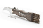Couteau pliant à champignons Maserin manche noyer 11cm + brosse intégrée