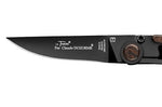Couteau pliant Le Thiers Liner Lock Claude Dozorme acier noir bois de vallernia 10,5cm