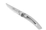 Couteau pliant Le Thiers Liner Lock Claude Dozorme tête de mort 10,5cm