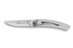 Couteau pliant Le Thiers Liner Lock Claude Dozorme tête de mort 10,5cm