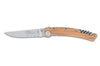 Couteau pliant denté Le Thiers Liner Lock Claude Dozorme olivier 12,5cm