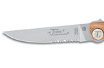 Couteau pliant denté Le Thiers Liner Lock Claude Dozorme olivier 12,5cm