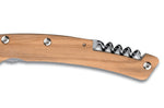 Couteau pliant denté Le Thiers Liner Lock Claude Dozorme olivier 12,5cm