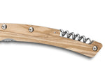 Couteau pliant lame noire dentée Le Thiers Liner Lock Claude Dozorme olivier 12,5cm