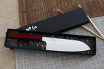 Couteau santoku japonais artisanal Kei Kobayashi SG2 Heptagone 17cm