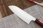 Couteau santoku japonais artisanal Kei Kobayashi SG2 Heptagone 17cm