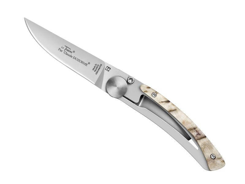Couteau pliant Le Thiers Liner Lock Claude Dozorme corne de bélier 10,5cm