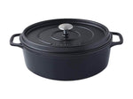 Cocotte ovale Invicta en fonte émaillée 31cm - Noir