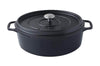 Cocotte ovale Invicta en fonte émaillée 31cm - Noir