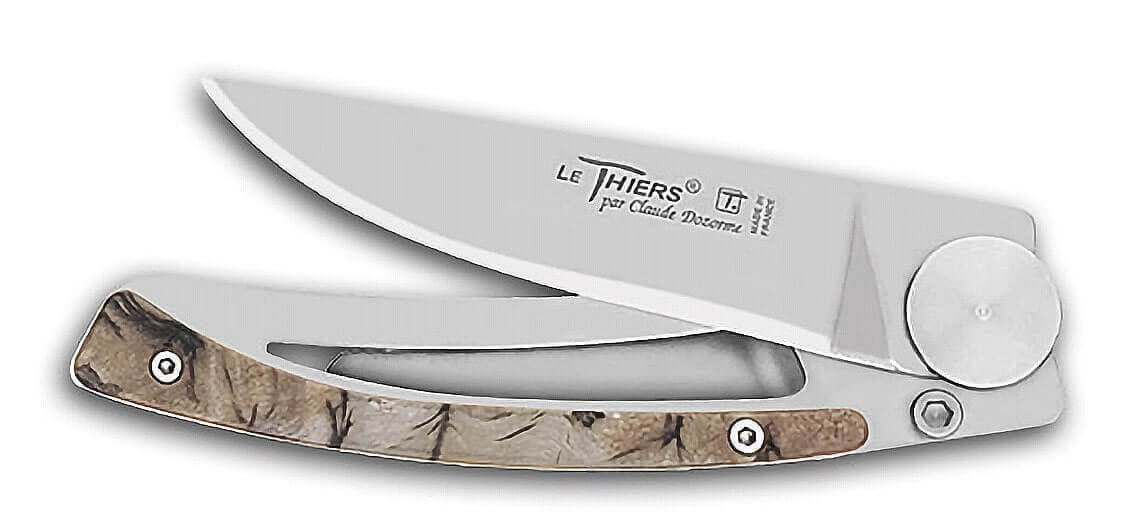 Couteau pliant Le Thiers Liner Lock Claude Dozorme corne de bélier 10,5cm