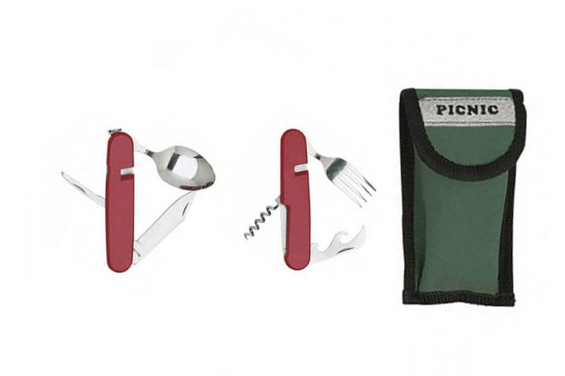 Set de couverts camping Herbertz inox avec étui