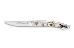 Couteau pliant Le Thiers Verrou Claude Dozorme manche bois de cerf 12cm