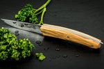 Couteau pliant Le Thiers Verrou Claude Dozorme manche bois d'olivier 12cm