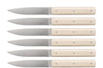 Coffret 6 couteaux de table Perceval 9.47 façon ivoire