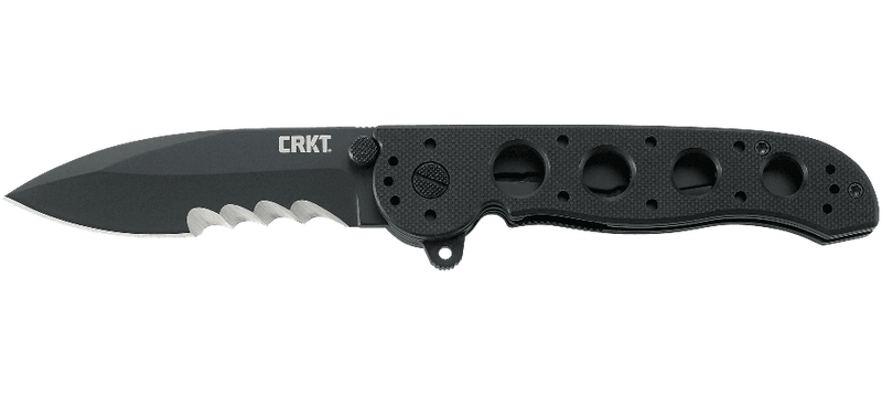 Couteau pliant CRKT M21 manche à trous G10 noir - 11 cm
