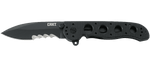 Couteau pliant CRKT M21 manche à trous G10 noir - 11 cm