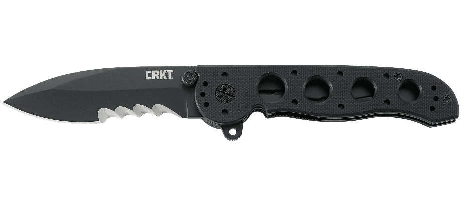 Couteau pliant CRKT M21 manche à trous G10 noir - 11 cm