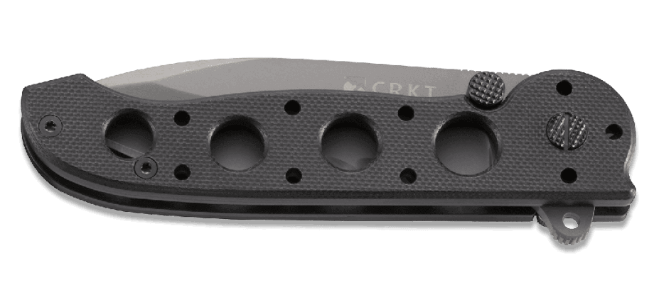 Couteau pliant CRKT M21 manche à trous G10 noir - 11 cm