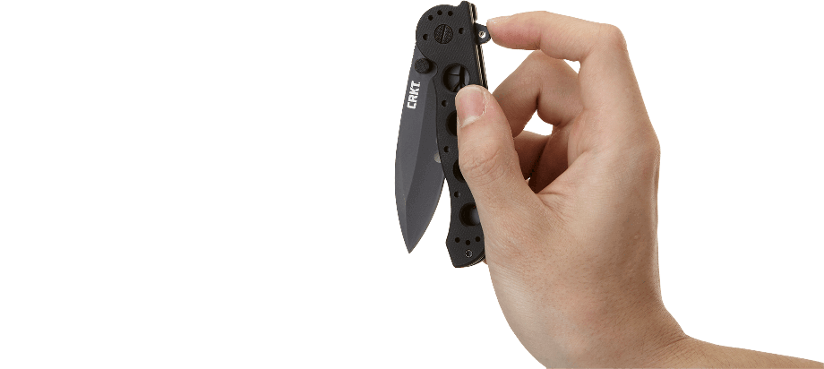 Couteau pliant CRKT M21 manche à trous G10 noir - 11 cm