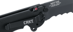 Couteau pliant CRKT M21 manche à trous G10 noir - 11 cm