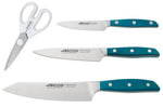 Bloc blanc laqué Arcos Brooklyn 3 couteaux + 1 paire de ciseaux