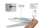 Couteau suisse Victorinox Ranger Wood 55 noyer 130mm 10 fonctions