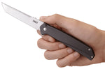 Couteau pliant CRKT HELICAL K500GXP manche alu gris anthracite 11,5cm