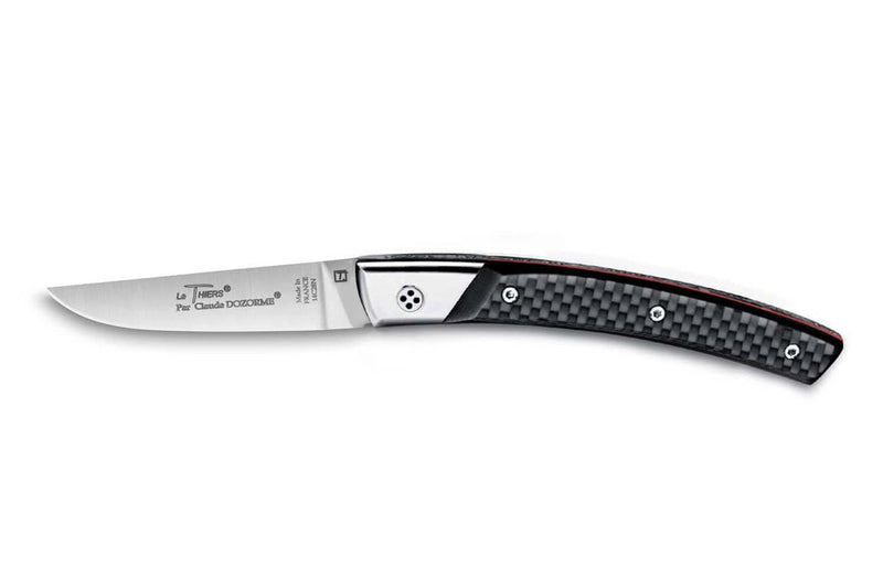 Couteau pliant Le Thiers Secret Claude Dozorme manche fibre de carbone 11cm