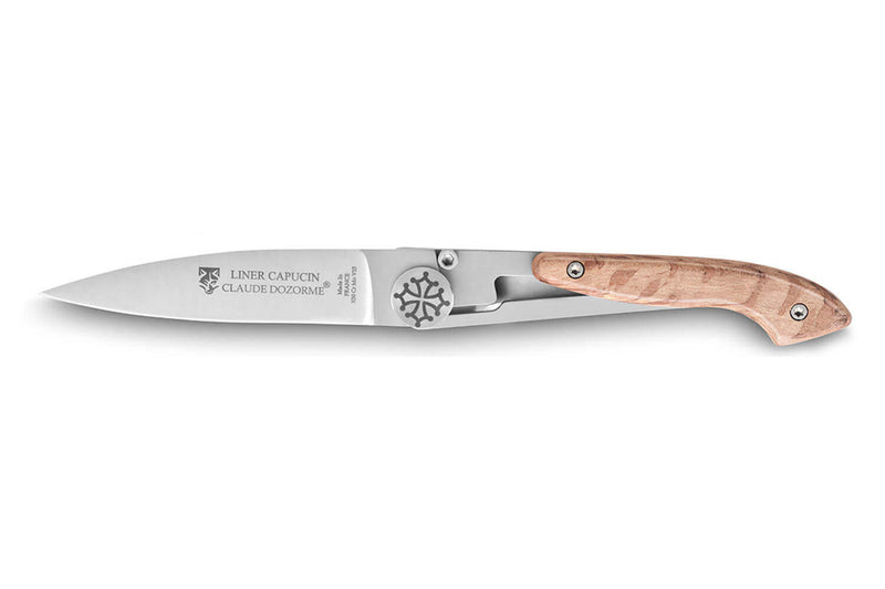 Couteau pliant Capucin Claude Dozorme manche chêne vert 12cm