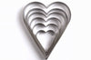 Set de 6 emporte-pièces Livoo inox forme coeur