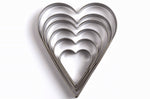 Set de 6 emporte-pièces Livoo inox forme coeur