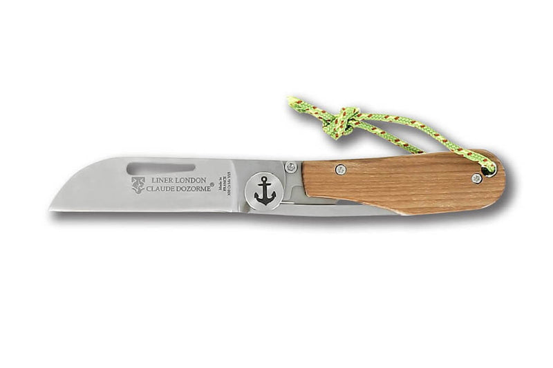 Couteau pliant Liner London Claude Dozorme manche teck 11cm