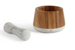 Mortier et pilon Livoo marbre et acacia
