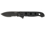Couteau pliant CRKT M21 manche à trous G10 noir - 13.5 cm