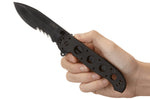 Couteau pliant CRKT M21 manche à trous G10 noir - 13.5 cm