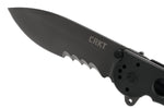 Couteau pliant CRKT M21 manche à trous G10 noir - 13.5 cm