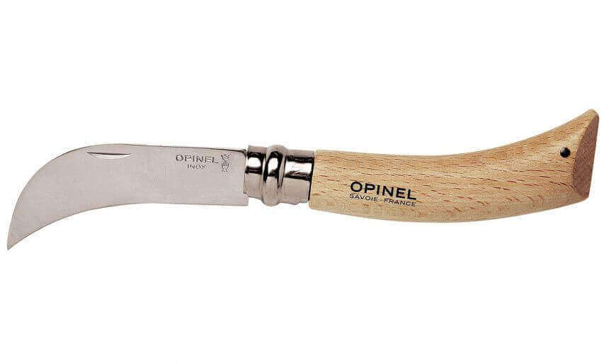 Couteau serpette Opinel n°8 lame inox 8cm manche en hêtre