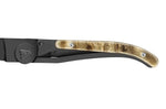 Couteau pliant ultra fin Laguiole Claude Dozorme noir manche corne de bélier 11cm
