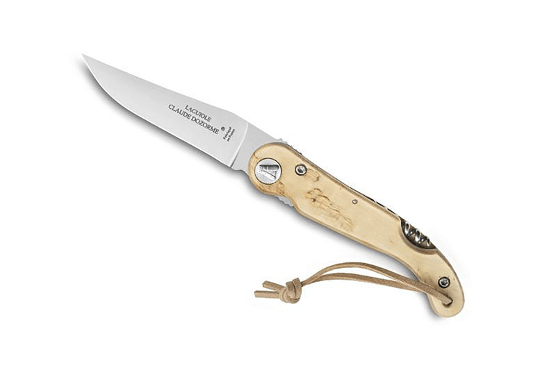 Couteau pliant Laguiole Claude Dozorme manche bouleau 12cm + tire-bouchon