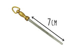 Fusil bijou 7cm mèche chrome dur grain fin