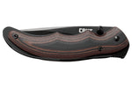 Couteau pliant CRKT Endorser manche G10 noir marron strié 10,5cm - Noir
