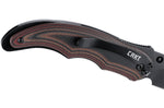 Couteau pliant CRKT Endorser manche G10 noir marron strié 10,5cm - Noir