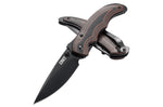 Couteau pliant CRKT Endorser manche G10 noir marron strié 10,5cm - Noir