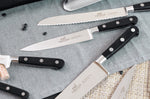 Mallette Sabatier Idéal Inox 100% forgés 7 couteaux fabrication française + 1 fourchette + 1 fusil