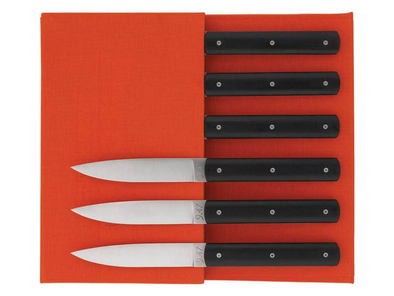 Coffret 6 couteaux de table Perceval 9.47 noir